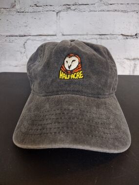 Half Acre Brewing Embroidered Owl Logo Dad Hat in Charcoal Gray One Size